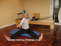Rotaciones de Columna. Posición 3. Curso de Pilates Mat